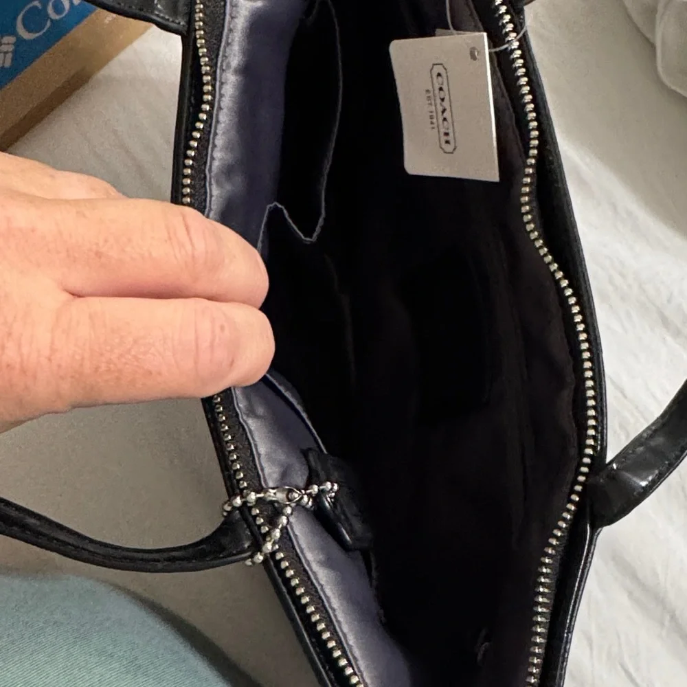 Coach Black Signature Tote Bag